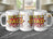Three white mugs with "Best Dad Ever" in bold red and yellow text.