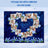 Collage of photos featuring women and cakes on a blue, wavy background with flowers.