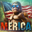 Bigfoot wearing sunglasses gives a thumbs up holding American flag, "MERICA" text.
