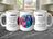 Three Libra zodiac mugs featuring astrological descriptions and artistic zodiac symbols.
