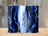 Blue marble design tumbler with "Jasmine" text.