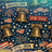 Independence Day pattern with Liberty Bell, fireworks, and American flags.