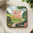 Coaster with "Self Love Matters" text over a stylized landscape with flowers and trees.