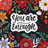 "You are enough" written in script over a dark background surrounded by colorful flowers and greenery.