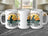Three mugs showing a silhouetted fisherman at sunset with text "ON DAYS THAT FINISH IN Y".