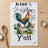 Rooster on fence with daisies, "Rise & Shine Y'all" text.