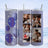 Purple balloons and stars design with family photos on a tumbler.