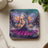 Fairy with ornate wings and floral crown, praying amidst hearts and stars.
