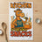 Camel wearing apron that says "Sarcasm Chef" and "I run this kitchen on sarcasm & snacks."