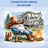 Drunk gnome in cowboy hat sits by campfire with beer bottles.