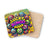 Lucky Bingo Drink coasters with colorful bingo balls and numbers.