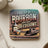 Coaster with "Fueled by Bourbon and Bad Decisions" text, whiskey bottle, and cowboy hat.
