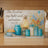 Glass cutting board with rustic jars, oil lamp, flowers, and Bible verse "The Lord is my light and salvation".