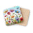 Watercolor wildflowers on a round coaster with cork backing.