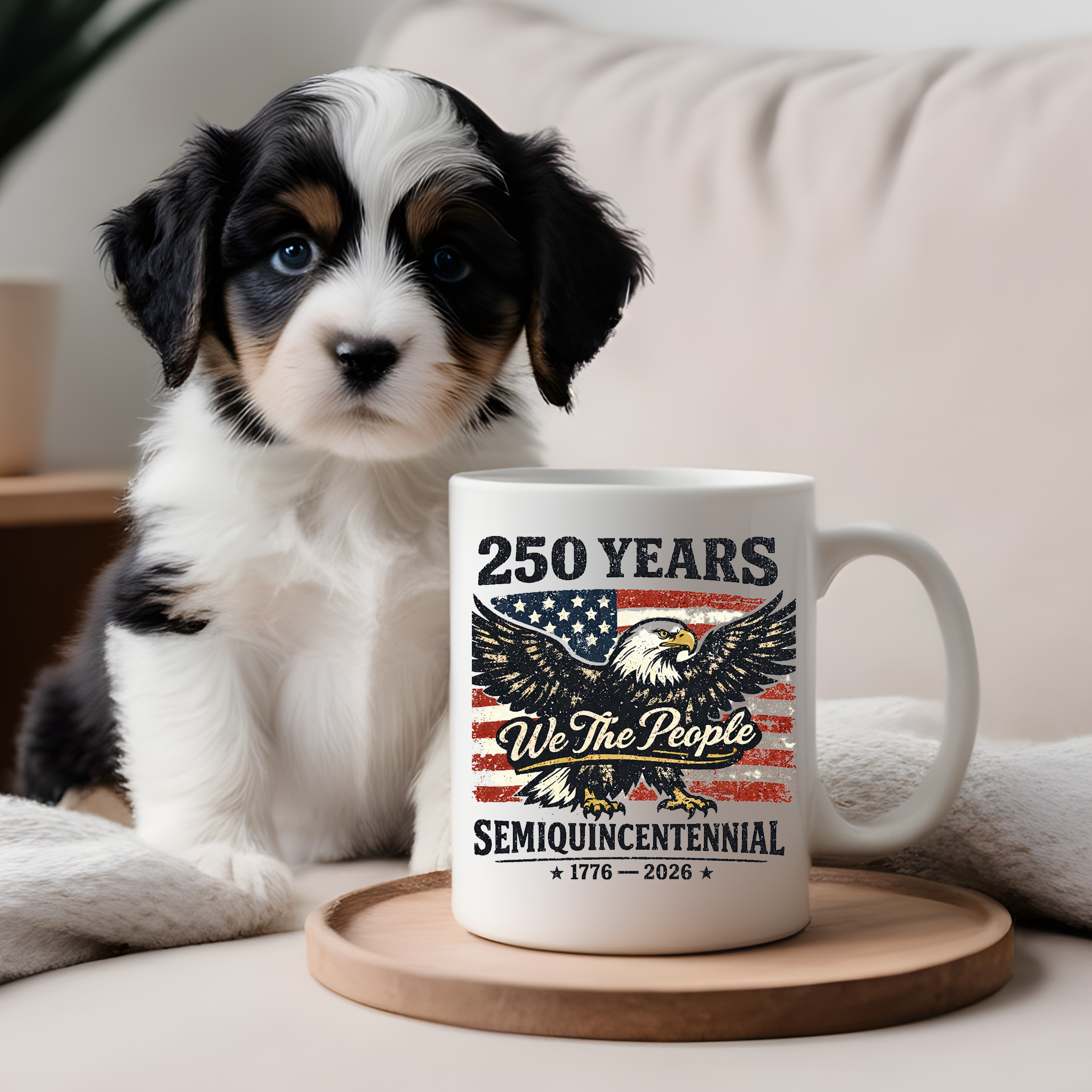 American Eagle Semiquincentennial Patriotic Mug