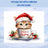Kitten wearing Santa hat sits in a teacup with "Wishing you a Purrfect Christmas" text.