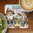 Gnomes with beer by campfire and RV, "Home is where we park it."