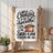 Kitchen towel with "My cooking is so awesome, even the smoke alarm cheers me on" text.