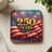 Coaster with 250 Years text over American flag and fireworks.