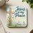 Wooden cross, dove, and wheat with "Jesus is my Peace" text.