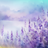 Watercolor illustration of purple lavender stalks against a soft, gradient sky.