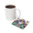 Coaster with mermaid and butterflies, reading "You are entirely up to you."