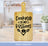 Bamboo cutting board with "Cooking is my passion" and crossed utensils graphic.