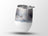 White tumbler with a deer in a snowy forest scene.