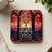 Square coaster with stained glass cross and "Child of God" text.