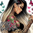 Tattooed woman with "GIRLBOSS" text and butterflies.