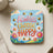 Coaster with bees and flowers, text "Always Choose Happy".