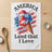 Ice cream cones with American flag design and text "AMERICA Land that I Love".