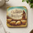Wooden coaster with "The Lord is my Shepherd ~ Psalm 23:1" and Jesus silhouette guiding sheep.
