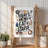 Kitchen towel with "Today's Menu: Eat or Starve" text and illustrations.