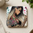 Square coaster with a tattooed woman and "Girl Boss" text.