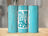Three tumblers with blue wood grain texture and "All you need is love and a cat" text.