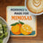 Coaster with "Mornings Made for Mimosas" text, oranges, and a latte.