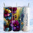 Three tumblers with floral designs, one customized with "Madison".