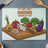 Cartoon vegetables crying on a cutting board with a knife and text.