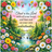 Floral border frames waterfall scene with Proverbs 3:5 Bible verse.