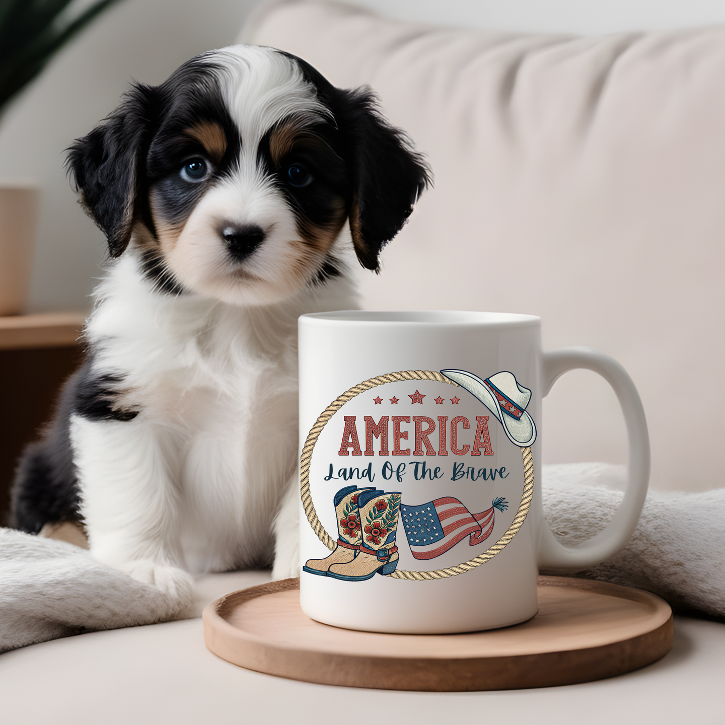 America The Brave Patriotic Mug