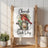 Cardinal with berries and flowers on watering can, text "Cherish Each Day".