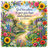 Vibrant garden path with bench, bird bath, and floral border framing "God has plans to give you hope and a future."