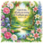 Floral border framing a serene landscape with text "Come to me, all who are weary, and I will give you rest. Matthew 11:28."
