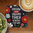 Coaster with "Follow Your Dreams" text and floral designs, next to kiwi and coffee.