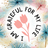 Floral design with text "I AM GRATEFUL FOR MY LIFE" and two pink tulips.