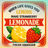 Lemon and strawberry with text "When life gives you lemons, make strawberry lemonade."