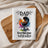 White waffle weave tea towel with "Dad Barbeque Wizard" text and colorful grill graphic.