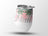 White tumbler with pink floral design and glitter "Mom" text.