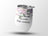 White insulated tumbler with floral accents and inspirational quote.